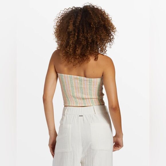 Billabong Keep It Simple Smocked Crop Top - Picture 3 of 6